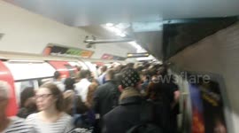 Travel chaos at King's Cross Tube station, London