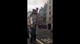 Fire on fleet street, London