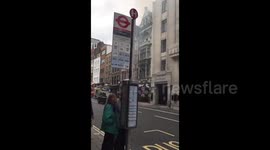 Fire on fleet street, London