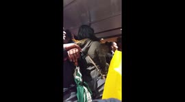Woman verbally abuses man on London bus