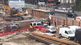 Evacuated 'WWII bomb' building site in London