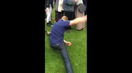 Epic drunk dance moves at beer festival