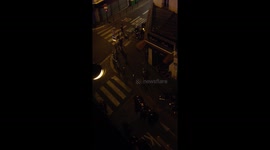 Victims on stretchers near Bataclan