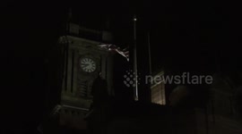 Union Jack Flys Half Mast Across The UK/GB