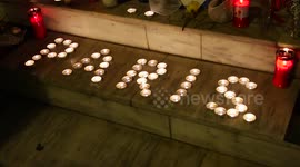 Greece Praying for France - Mourning after terrorist attacks in Paris