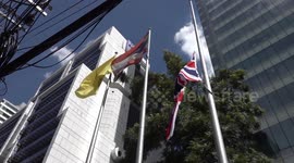 Queen Elizabeth death: Union Jack flag flies at half-mast at British Embassy in Bangkok, Thailand