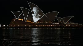 Sydney Opera House lights up with image of Queen