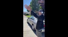 'California dad can't help but cry after son pays him a surprise visit ahead of Father's Day '