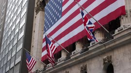 Union Jack flies outside the New York Stock Exchange