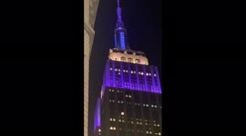 US: Empire State Building Lights Up In Purple And Silver To Honor Queen Elizabeth II