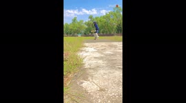 Cricket fan almost smashes his phone after hitting the ball in its direction