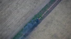 Ukrainian troops blow up two Russian tanks hiding among trees