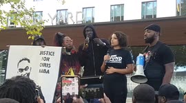 Rapper Stormzy speaks at justice for Chris Kaba rally following Met Police fatal shooting