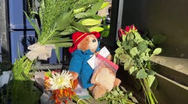 Paddington Bear tribute left outside Holyroodhouse by well-wishers ahead of Queen's coffin arrival on Sunday