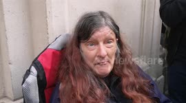 Royal Superfan Caryll Foster talks about how even though she is right on the Mall that she had not even seen King Charles as she has been looking after all the stuff.