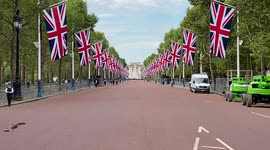 Union Jacks and crowns installed along The Mall ahead of the Queen’s funeral