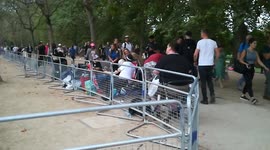 People from all over the uk queue for queen's funeral