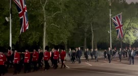 Rehearsal of Queens funeral parade from Buckingham Palace to Westminster