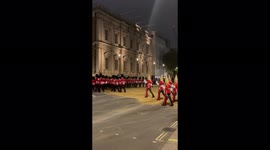 Rehearsal of Queens funeral parade from Buckingham Palace to Westminster