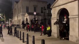 Rehearsal of Queens funeral parade from Buckingham Palace to Westminster