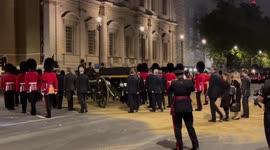 Rehearsal of Queens funeral parade from Buckingham Palace to Westminster