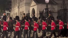 Rehearsal of Queens funeral parade from Buckingham Palace to Westminster