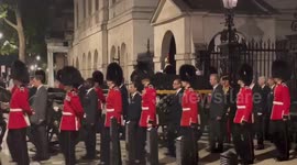Life Guards rehearse Queen's funeral procession at dawn
