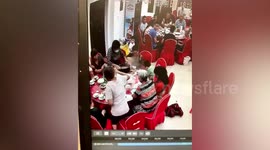 Waitress accidentally drops boiling soup over customers in Chinese restaurant