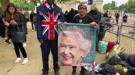 Royal superfans camp in The Mall ahead of the procession taking the Queen’s coffin to Westminster Hall