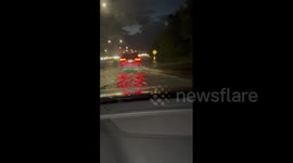 Parkway in New York City covered with water as flood alert issued