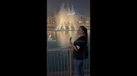 Dubai fountain view beautiful place and city for holiday and live enjoy