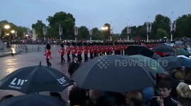 King Charles arrives before his mother the Queen at Buckingham Palace