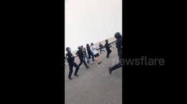 Marseille and Frankfurt fans clash ahead of Champions League match