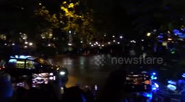 Crowds cheer Queen Elizabeth II coffin procession at Hyde Park Corner as it makes its final journey to Buckingham Palace