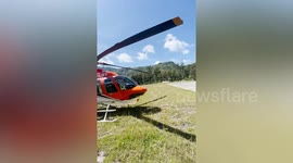 Helicopter blades shake as earthquake jolts Papua New Guinea
