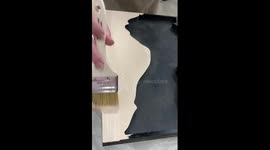 Artist creates a DETAILED faux wood grain using acrylic paint