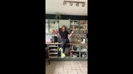 'Savvy' woman renovates two bathrooms and kitchen for under £600 – using free furniture and stick-on tiles Part 2