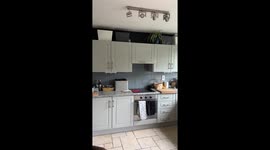 'Savvy' woman renovates two bathrooms and kitchen for under £600 – using free furniture and stick-on tiles Part 3
