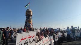 Palestinians protest to demand right to natural gas off Gaza coast