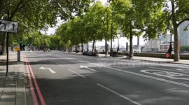 London on lockdown in preparation for the Queen being moved from Buckingham Palace To Westminster Hall