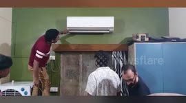 Snake enters air conditioner of house in central India, rescued