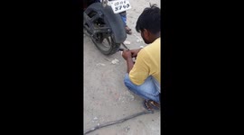 Tubeless tyre puncture repair in sambalpur ,  Tubeless Bike Tyre Puncture Repair