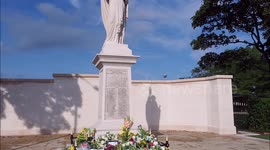 Tributes to the Queen seen at war memorial in Kent, UK
