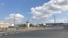 A general view show Al-Jalama checkpoint closed, located north of the West Bank town of Jenin