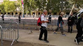 London was still in Lockdown just after the Queen was moved from Buckingham Palace to Westminster Hall. Fences had been put up in key areas in Westminster