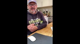 Adorable footage shows 5-week-old parakeet snuggle into owner's arms