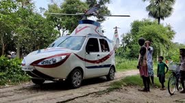 Indian engineer builds helicopter-themed car and rents it for weddings