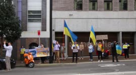 Ukrainians continue protest activity at Amnesty International Australia following release of report, which blames them