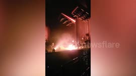 Fire erupts on stage during Panic! at the Disco concert in Minnesota