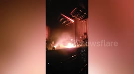 Fire erupts on stage during Panic! at the Disco concert in Minnesota